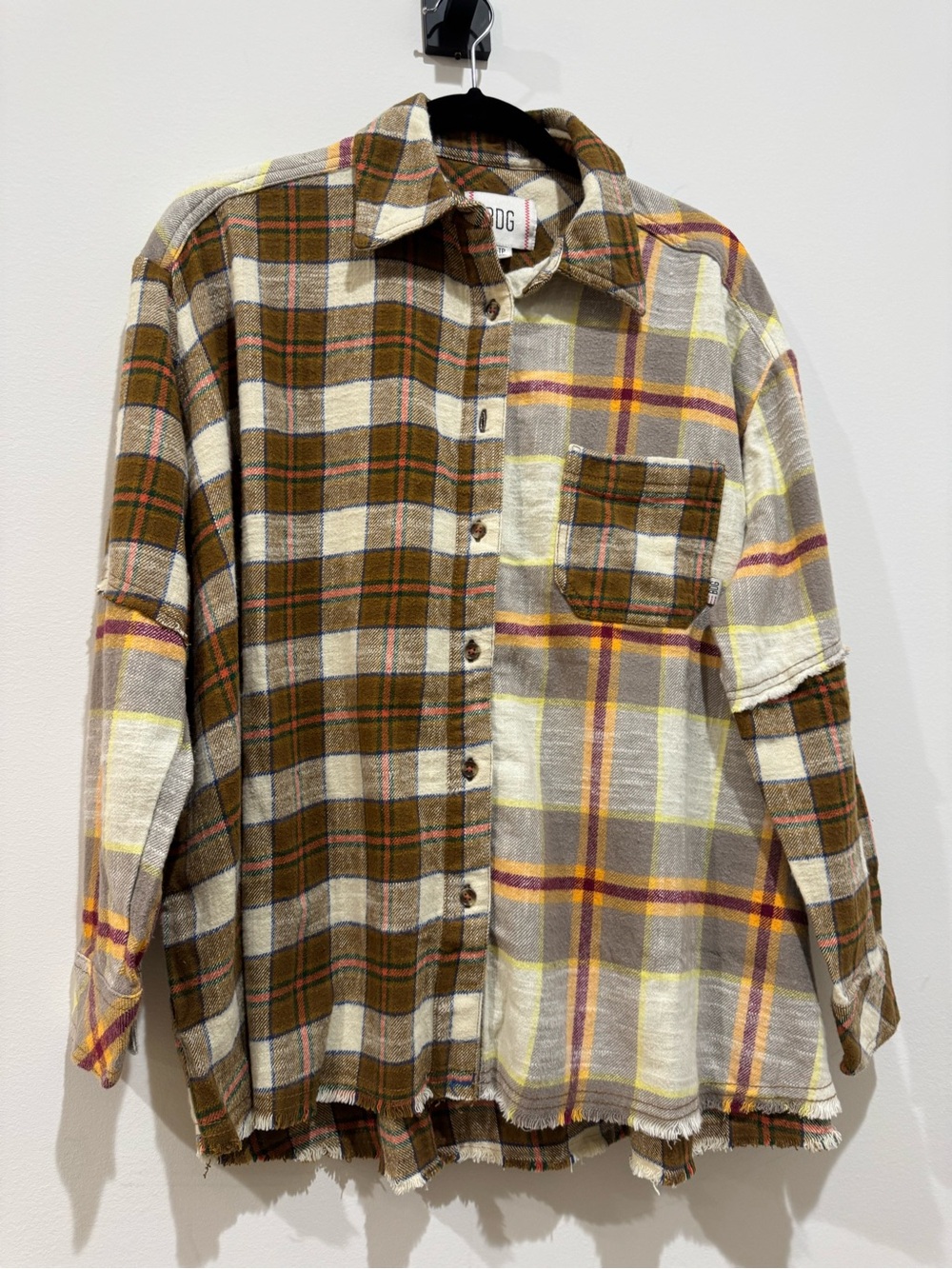 BDG Multicolor Plaid Button-Down Shirt XS OVERSIZED NWOT